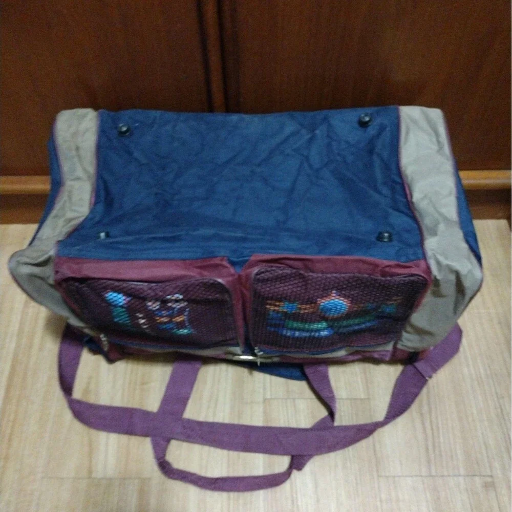 Vintage 90s Atomic Express Duffel Bag Travel Weekender Gym Retro Colors Large